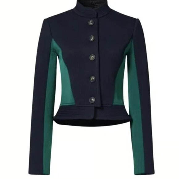 Tory Burch CANTER RIDING JACKET, Navy Size: 14 - Picture 3 of 10